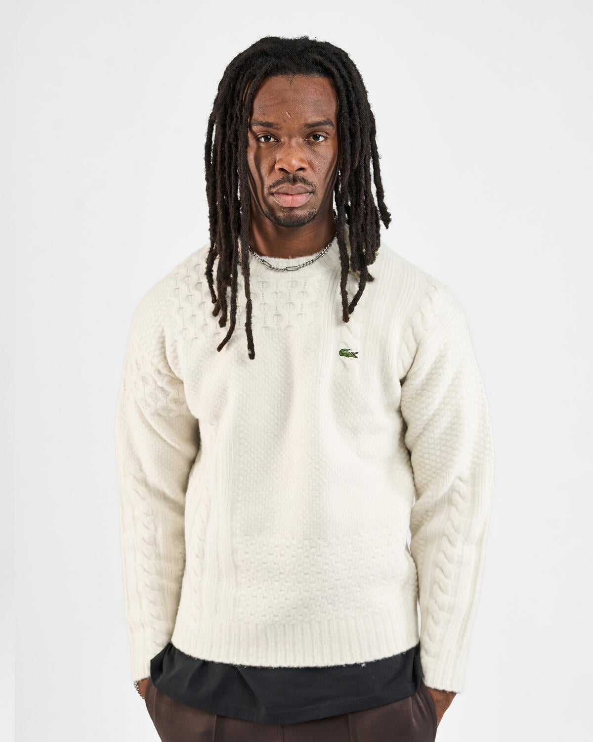 Lacoste Patchwork Effect Wool Sweater | AH5201-XFJ | AFEW STORE